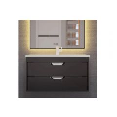 Тумба с раковиной для ванной Uperwood (Аппервуд) Modul, 80 см, подвесная, матовая, черная