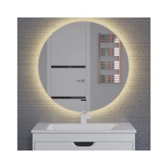Зеркало для ванной с подсветкой Uperwood Modul, 80х80 см, бесконтактный сенсор, антизапотевание, круглое, теплая подсветка