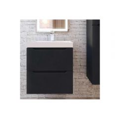 Тумба с раковиной для ванной Uperwood Tanos NEW, 50 см, подвесная, черная