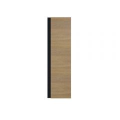 Шкаф-пенал для ванной Uperwood Barsa, 35х28х120 см, подвесной, черный/дуб сонома