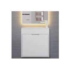 Тумба под раковину для ванной Uperwood (Упервуд) Modul, 60 см, подвесная, матовая, белая 2930205362