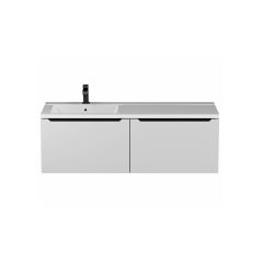 Тумба под раковину для ванной Uperwood (Упервуд) Tanos, 120 см, подвесная, левая, белая/графит 291020265