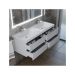 Тумба под раковину для ванной Uperwood (Упервуд) Tanos подвесная, 120 см, двойная, 4 ящика, белая/графит 2910203303