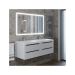 Тумба под раковину для ванной Uperwood (Упервуд) Tanos подвесная, 120 см, двойная, 4 ящика, белая/графит 2910203303