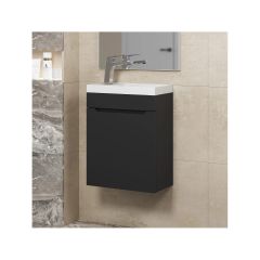 Тумба с раковиной для ванной Uperwood (Упервуд) Tanos, 40 см, подвесная, матовая, черная KTanos40B