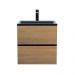 Тумба под раковину для ванной Uperwood (Аппервуд) Barsa, 50 см, подвесная, черная/дуб сонома