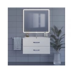Зеркало для ванной с подсветкой Uperwood Foster, 100х80 см, LED подсветка, сенсорный выключатель, антизапотевание
