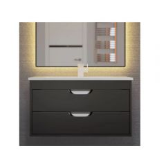 Тумба под раковину для ванной Uperwood Modul, 100 см, подвесная, матовая, черная