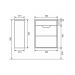 Тумба под раковину для ванной Uperwood Modul, 50 см, подвесная, матовая, белая/графит