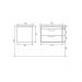 Тумба под раковину для ванной Uperwood Modul, 65 см, подвесная, матовая, белая/графит