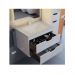 Тумба под раковину для ванной Uperwood Modul, 65 см, подвесная, матовая, белая/графит
