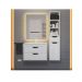 Тумба под раковину для ванной Uperwood Modul, 65 см, подвесная, матовая, белая/графит