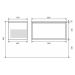 Тумба под раковину для ванной Uperwood (Аппервуд) Next, подвесная, 80 см, белая/графит, 1 ящик