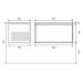 Тумба под раковину для ванной Uperwood (Аппервуд) Next, подвесная, 80 см, белая/графит, 2 ящика