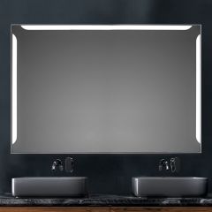 Зеркало Led Xpertials Alice, прямоугольное 100х80 см: датчик подсветки с диммером, профиль матовая сталь 84354135-41697