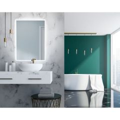 Зеркало Led Xpertials Amira, прямоугольное 100х80 см: датчик подсветки с диммером 84354135-36693