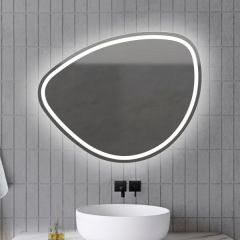 Зеркало Led Xpertials Stone, овальное 80х70 см: датчик подсветки с диммером и датчик антизапотевания 84354135-43530