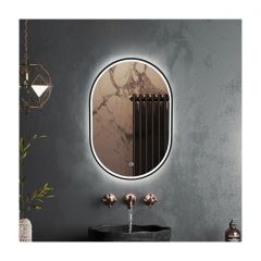 Зеркало RoxenBath (РоксенБаз) Grown 40x70 см, в черной алюминиевой раме 510200-70B