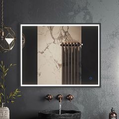 Зеркало RoxenBath (РоксенБаз) Sigma 90x70 см, в алюминиевой раме оружейная сталь 510210-90GM