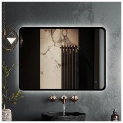 Зеркало RoxenBath (РоксенБаз) Simon 80x70 см, в черной алюминиевой раме 510205-80B