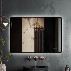 Зеркало RoxenBath (РоксенБаз) Simon Long 100x70 см, в черной алюминиевой раме 510205-100B