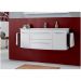 Тумба под керамическую раковину Marlin (Марлин) 3040city 120 см (2 ящика, 2 двери), цвет белый глянец WKBTAAT12(961/042)