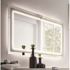 Зеркало Puris Urban Lof с LED подсветкой и диммером 1200 мм, цвет белое стекло FSB451203(898/311)