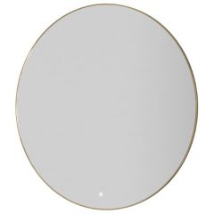 Зеркало Богеме Modern Хром 545-100-G, Boheme мет. рама, подсв., сенсор, антизапотевание, D100cm, GOLD