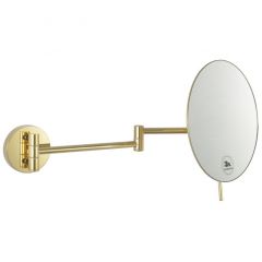 Зеркало Богеме Хром 508-G, Boheme Gold круглое