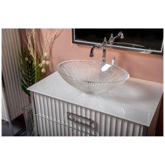 Столешница стекло 100см прямая БЕЛАЯ 853-100-WH Армади Арт MW, белый, Armadi Art