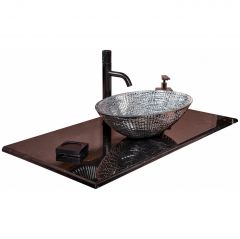 Столешница Армади Арт NeoArt Черный 857-101-NM, Armadi Art LV204 мрамор 101см Nero Marquina для раковин хрусталь