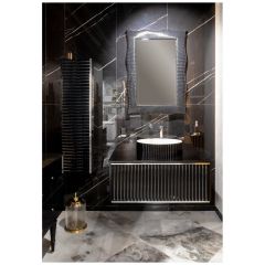 Тумба Армади Арт Vallessi Avantgarde Черный 843-100-BCR, Armadi Art Canale 100 черная + Хром