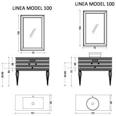 Тумба Армади Арт Vallessi Avantgarde Черный 100х46 842-100-BCR, Armadi Art Linea 100 черная + Хром