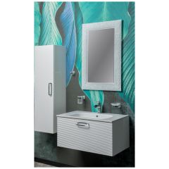 Тумба Армади Арт Vallessi Avantgarde Белый 842-080-WCR, Armadi Art Linea 80 белая+Хром