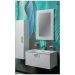 Тумба Армади Арт Vallessi Avantgarde Белый 842-080-WCR, Armadi Art Linea 80 белая+Хром