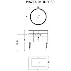 Тумба Армади Арт Vallessi Avantgarde Черный 841-080-BCR, Armadi Art Piazza
