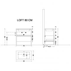 Тумба Армади Арт Loft Темный дуб 894-080-D, Armadi Art