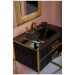 Тумба Армади Арт Monaco Черный 866-080-BCR, Armadi Art 80см h84см глянец + хром под раковину моноблок