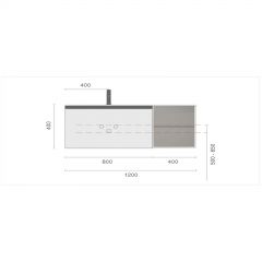 Тумба Армади Арт QUATRO Черный 790-M6-120-L-RIB-A, Armadi Art ( + ) рифл LUNA FUGA профиль ANTHRACITE