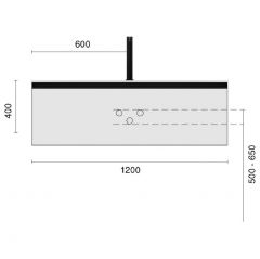 Тумба Армади Арт QUATRO Темный дуб 790-M1-120-OA-A-LED, Armadi Art 120CM