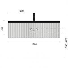 Тумба Армади Арт QUATRO Темный дуб 790-M1-120-RIB-D-MG-LED, Armadi Art 120CM с микролифтом, комплект, с подсветкой
