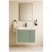 Тумба под раковину без столешницы Створки Мурманск 60 подвесная, бирюза, Stworki
