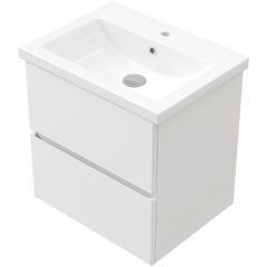 Тумба с раковиной Створки Колдинг 60 белая, с раковиной Como 60, TR-TR-620768, Stworki