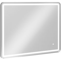 Зеркало Створки Аулум 100x80, 3 цвета подсветки, с подогревом, реверсивное, сталь, сатин, S4741310080S, Stworki
