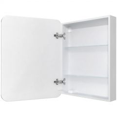Зеркало-шкаф Створки Монтре 70 с подсветкой, сенсорное, левое, Мон.03.70/W/L, Stworki
