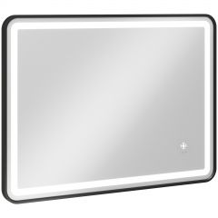 Зеркало Створки Аулум 60x80, 3 цвета подсветки, с подогревом, реверсивное, матовое черное, S474136080BK, Stworki