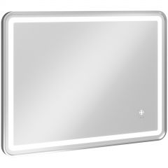 Зеркало Створки Аулум 60x80, 3 цвета подсветки, с подогревом, реверсивное, сталь, сатин, S474136080S, Stworki