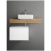 Столешница с раковиной Створки Ольборг 100 дуб французский, без отверстий, с тумбой 60, SRT-SRT-489129, Stworki