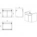 Тумба под раковину без столешницы Диво Архангельск 60 подвесная, дуб сонома 1, AH2316T-1, Diwo