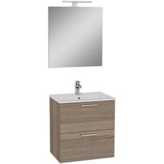 Комплект мебели Vitra Mia 60 см тумба с раковиной с ящиками цвет кордоба и Зеркало (75103)